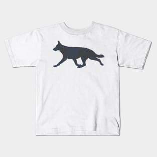 Halloween Design - Dog Skeleton Blue Kids T-Shirt